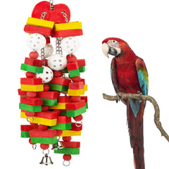 Mewtogo large 22-inch parrot toy for durable hanging chewing.