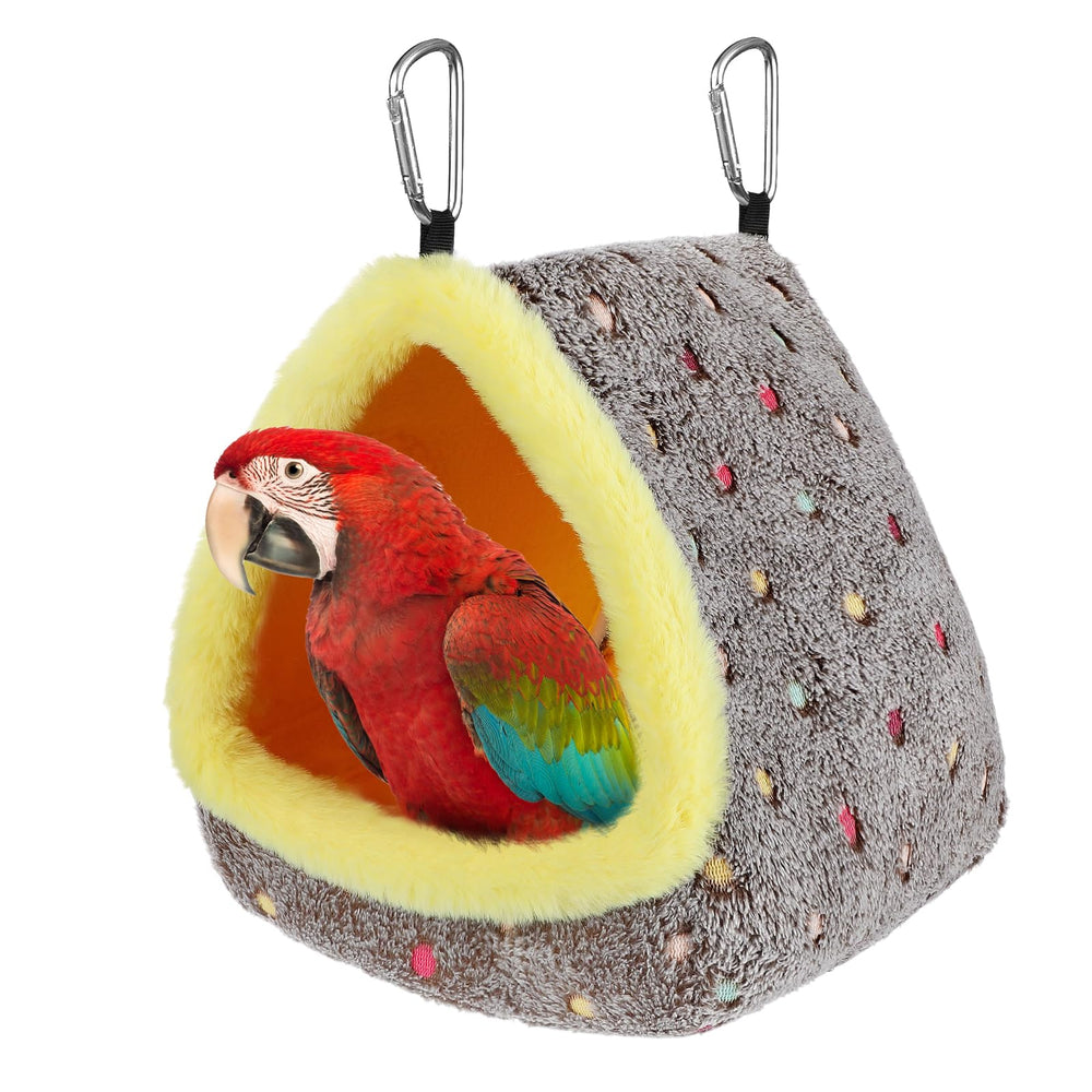 MEWTOGO large winter bird nest inside cage offers stable warmth
