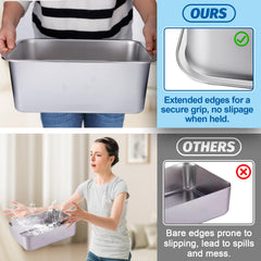 MEWTOGO rust-proof bowl; dishwasher-safe for quick cleaning.