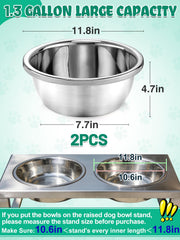 MEWTOGO two-bowl set helps separate water and food to reduce cross-contamination.