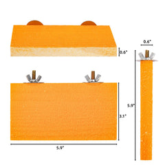 Mezchi bird perch stand stick orange stimulates foot exercise and play