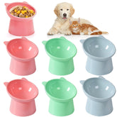 Mezchi raised cat bowls green 6-pack for stable, comfy meals