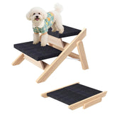 MHL.CXG dog stairs with wooden foldable bed access.
