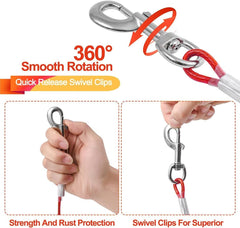 Mi Metty 360Β° swivel hook reduces tangling during pet movement