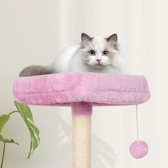 MIAO PAW pink cat tree bottom board and sturdy assembly