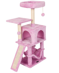 MIAO PAW pink cat tree sisal post wrapped for scratching