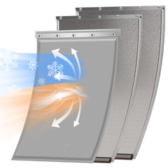 MIAOTONG 2-flap dog door flap with screws for PetSafe PAC11-11039, secure weather seal.