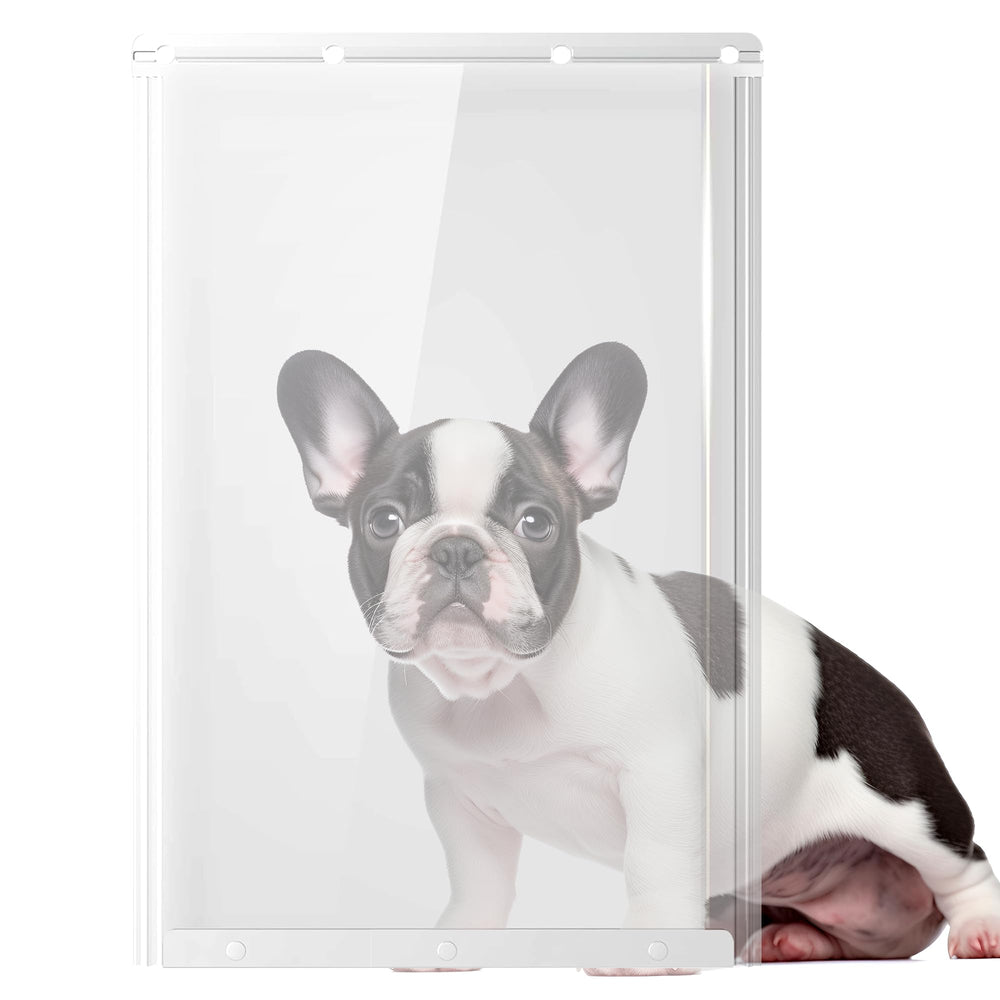 MIAOTONG dog door flap 10.5x15 transparent, flexible replacement for larger doors.