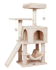 MIAO PAW cat tree tower with scratching post promotes healthy scratching and furniture protection.