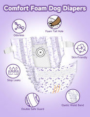 MICOOYO tail-hole design highlights customizable fit for dogs with different tails.