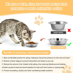 MicoSim multifunctional cat bowl for water, dry, and wet foods preserves taste.