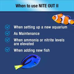 Nite-Out II reef-safe formula suitable for reef tanks and planted setups.
