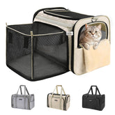MIDOG cat carrier soft under-seat fit for easy airline travel.