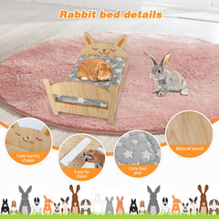 Midollarle elevated wooden bed promotes ventilation and dryness.