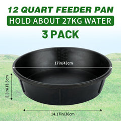 Midollarle heavy-duty rubber feeder pan side view for stable feeding