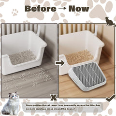 Midollarle litter trap mat grooves closeup: prevents litter scatter with easy cleaning grooves.