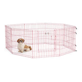 MidWest Homes for Pets 24-Inch Exercise Pen assembled panels enable quick setup for indoor play.