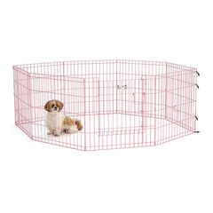 MidWest Homes for Pets 24-Inch Exercise Pen assembled panels enable quick setup for indoor play.