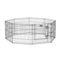 MidWest Homes for Pets 24-Inch Exercise Pen assembled for a secure 16 sq ft play area