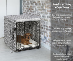 MidWest Homes for Pets crate cover provides den-like privacy to help calm nervous dogs