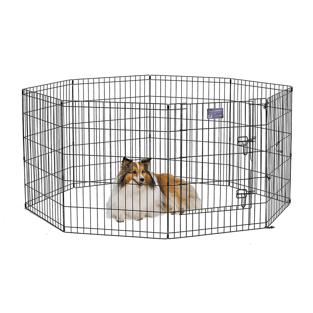 MidWest Homes for Pets exercise pen panel-assembly showing quick tool-free setup