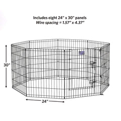 MidWest Homes for Pets exercise pen with ground anchors provides outdoor stability
