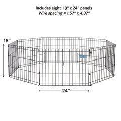 MidWest Homes for Pets exercise pen with rust-resistant black e-coat finish