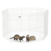 MidWest Homes for Pets Ferret Nation 8-panel exercise pen enables safe indoor play for small pets.
