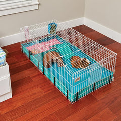 MidWest Homes for Pets Guinea Habitat Plus expandable design connects multiple cages.