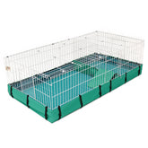 MidWest Homes for Pets Guinea Habitat Plus top view with protective mesh for safety.