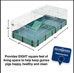 MidWest Homes for Pets Guinea Habitat Plus washable PVC bottom for quick cleanup.