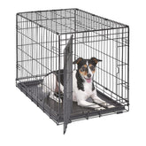 MidWest iCrate 30-inch dog crate, front view, easy entry for medium breeds.