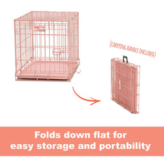 MidWest iCrate leak-proof tray close-up for easy cleanup.