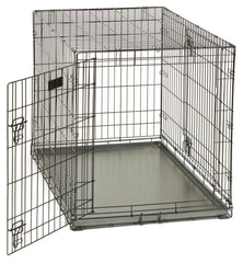 MidWest Homes for Pets replacement pan with leak-proof-seam offers durable protection and easy cleanup.