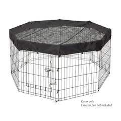 MidWest Homes for Pets octagon mesh top closeup shows durable sun shade for pets.