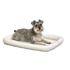 MidWest QuietTime fleece bed inside a 30-inch crate for secure lounging