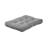 MidWest QuietTime Deluxe gray ombré swirl pet bed offering a plush, cozy resting space for small pets.