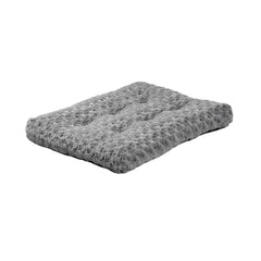 MidWest QuietTime Deluxe gray ombré swirl pet bed offering a plush, cozy resting space for small pets.