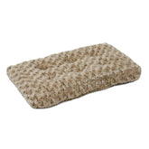MidWest QuietTime Deluxe mocha-ombre swirl bed top view; plush comfort for small dogs