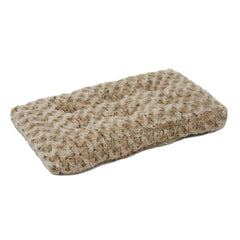 MidWest QuietTime Deluxe mocha-ombre swirl bed top view; plush comfort for small dogs