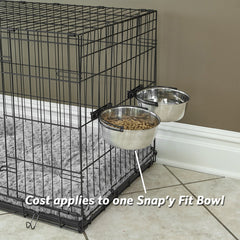 Dishwasher-safe stainless steel bowl resists odors and germs for easy cleaning.