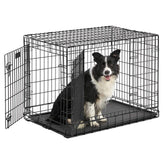 MidWest Ultima Pro 36-inch crate with front door for quick access.