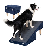 Miemie's Corner 3-in-1 dog ramp front view promotes safer climbs for seniors.