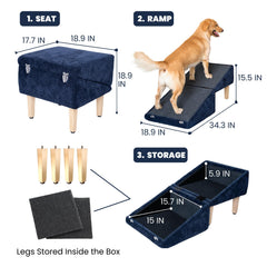 Miemie's Corner hidden storage box open blue keeps living space tidy.