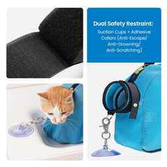 MIFNRO cat bathing bag bottom zipper openings for nail trimming access