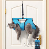 MIFNRO pet grooming hammock door-hook blue for quick drill-free setup