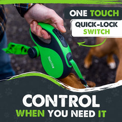 Mighty Paw 16ft retractable leash in action for controlled exploration.