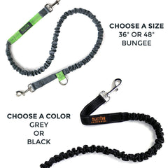 Mighty Paw bungee waist strap adjustment highlights secure, comfortable fit.