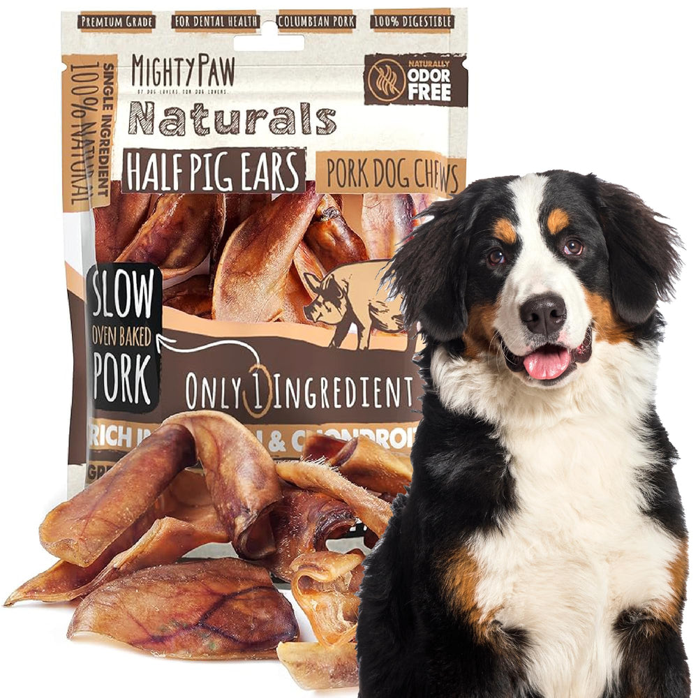 Mighty Paw Half Pig Ears dog chews in 12-pack