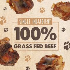 Mighty Paw Naturals cow knee caps with meat attached for a tasty first bite